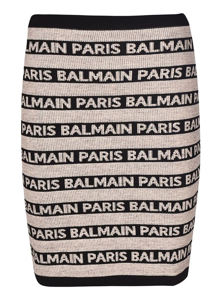 Balmain Logo Motif Skirt