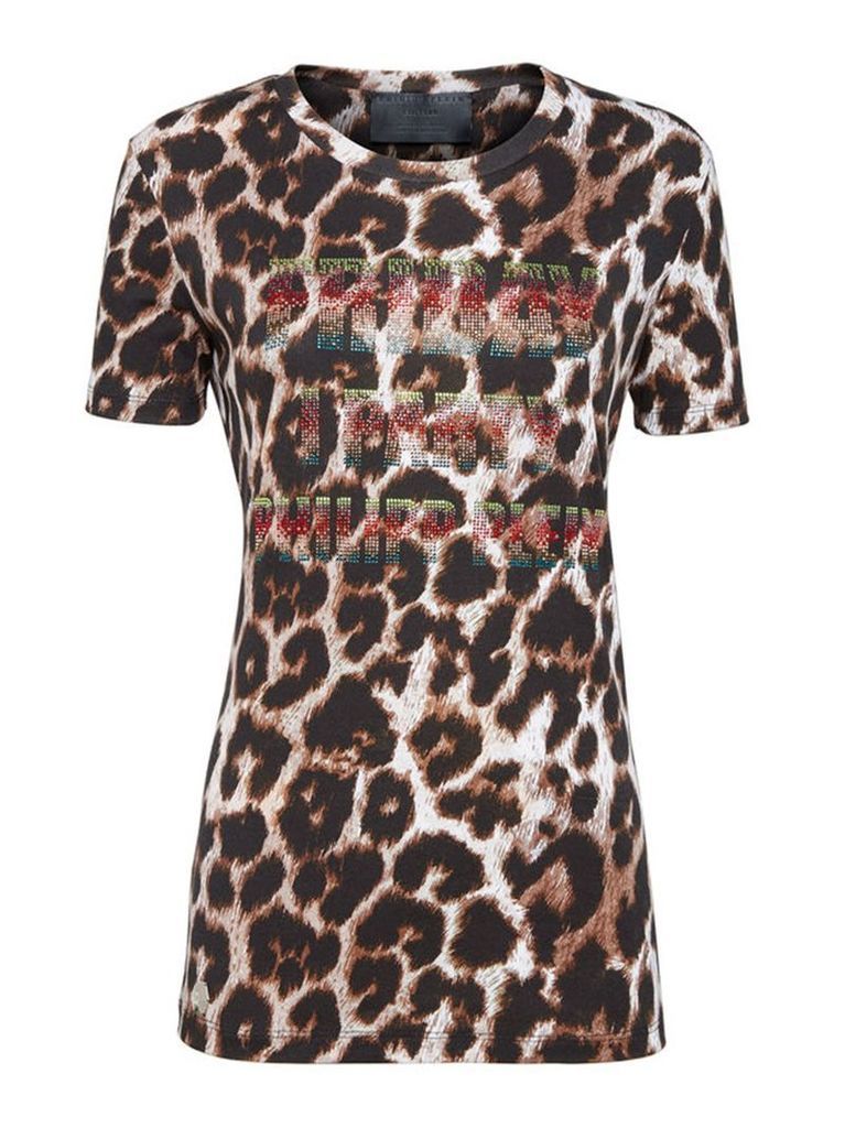 Philipp Plein Leopard Cotton T-shirt