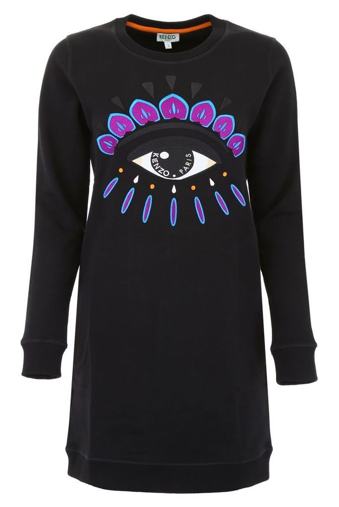 Kenzo Sweatshirt Dress With Eye Embroidery