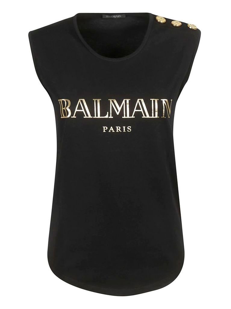 Balmain Logo Printed T-shirt