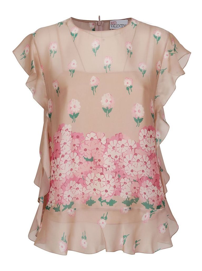 Red Valentino Floral Print Blouse