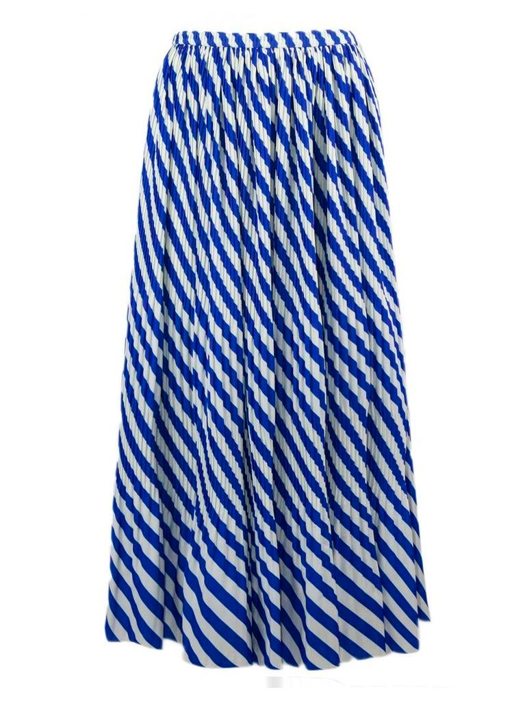 Dries Van Noten Pleated Skirt With Stripes Print