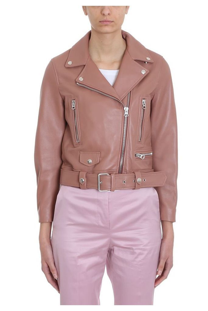 Acne Studios Pink Leather Mock Jackets
