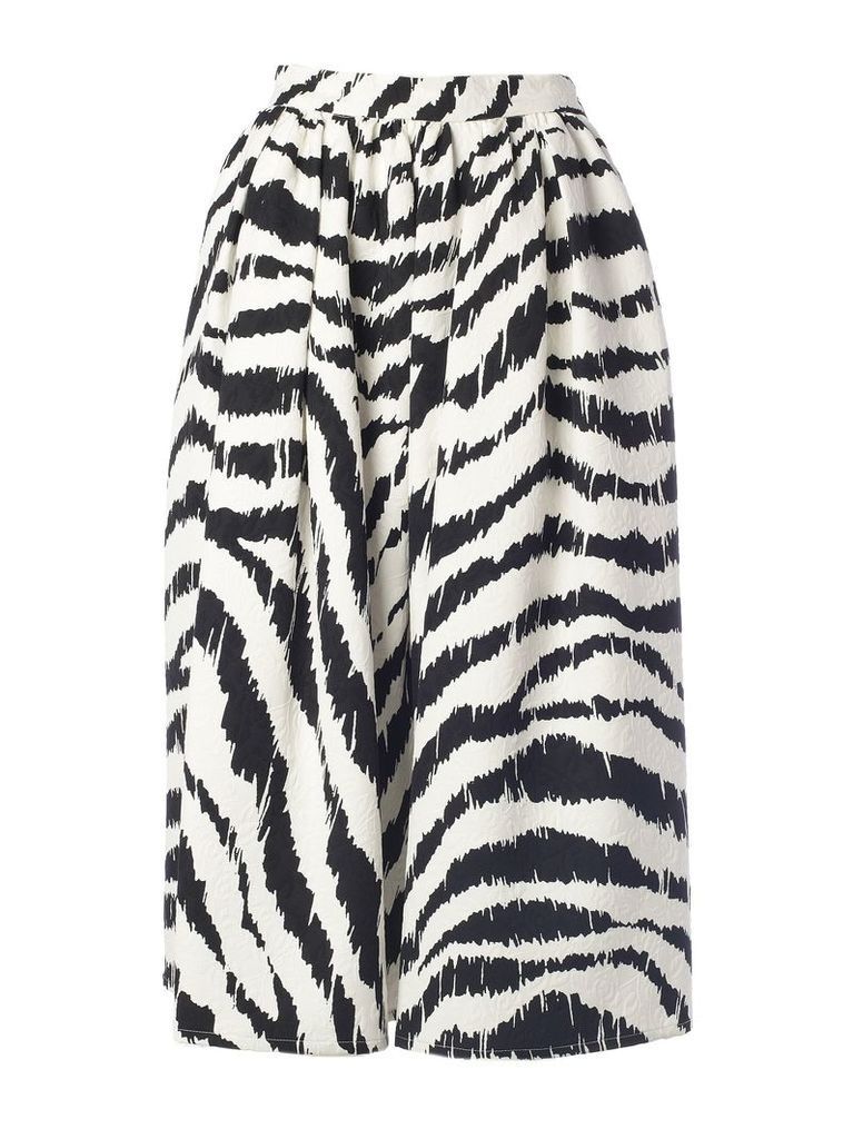 MSGM Zebra Print Midi Skirt