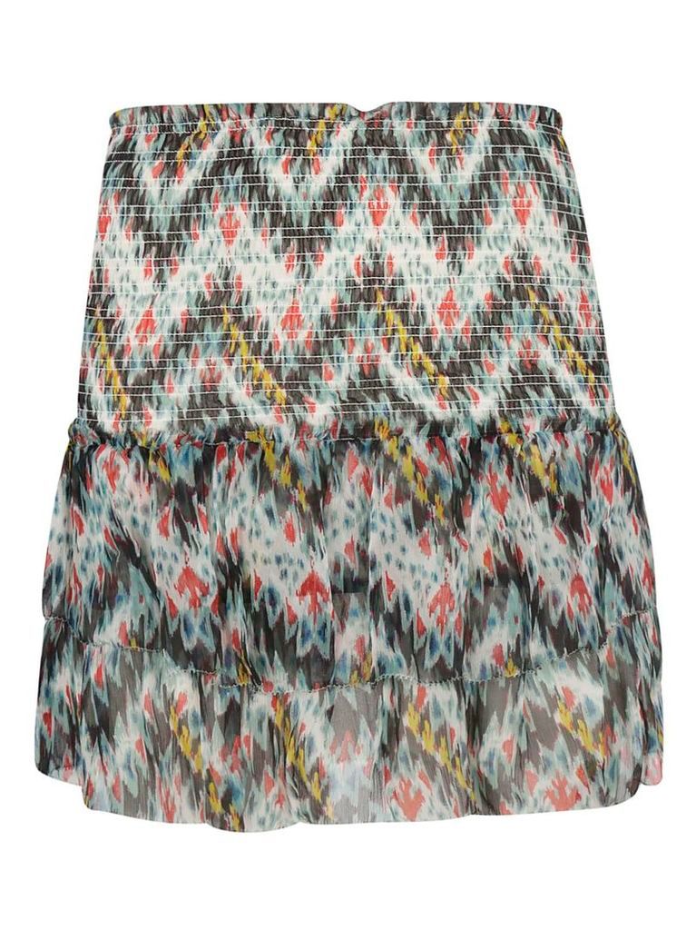 Isabel Marant Tiered Printed Skirt