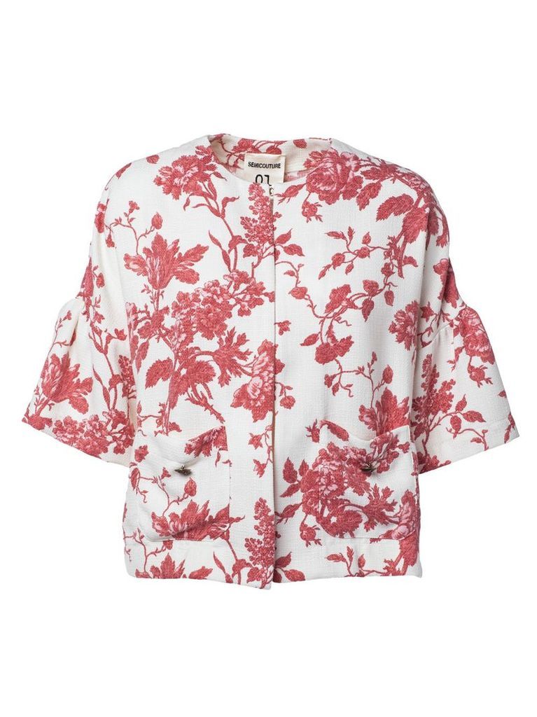 Semicouture Floral Print Jacket