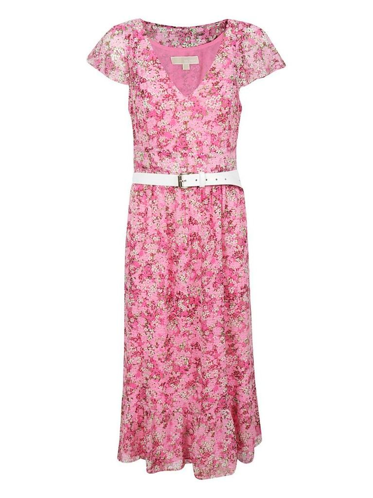Michael Kors Floral Belted Dress