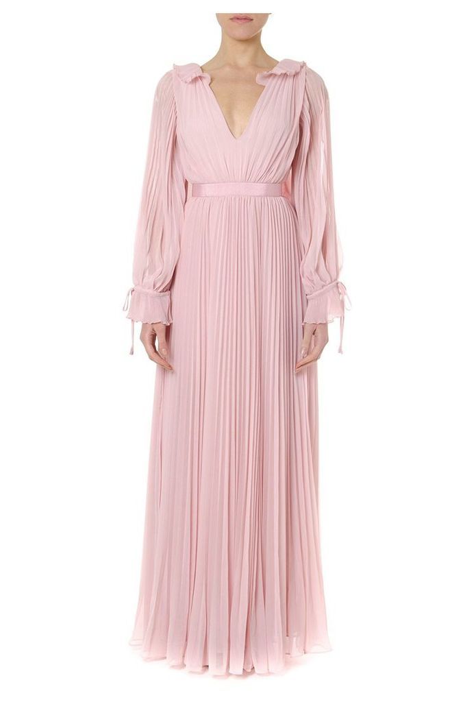 self-portrait Evening Dress In Chiffon In Pink Color
