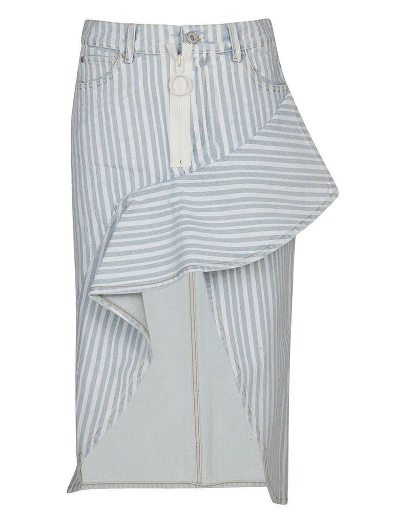 Off-White Striped Print Skirt