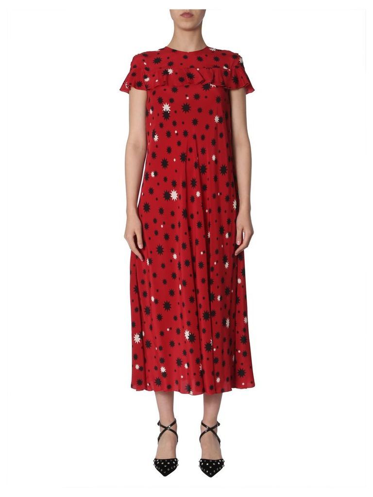 RED Valentino Long Dress With Ruches Detail