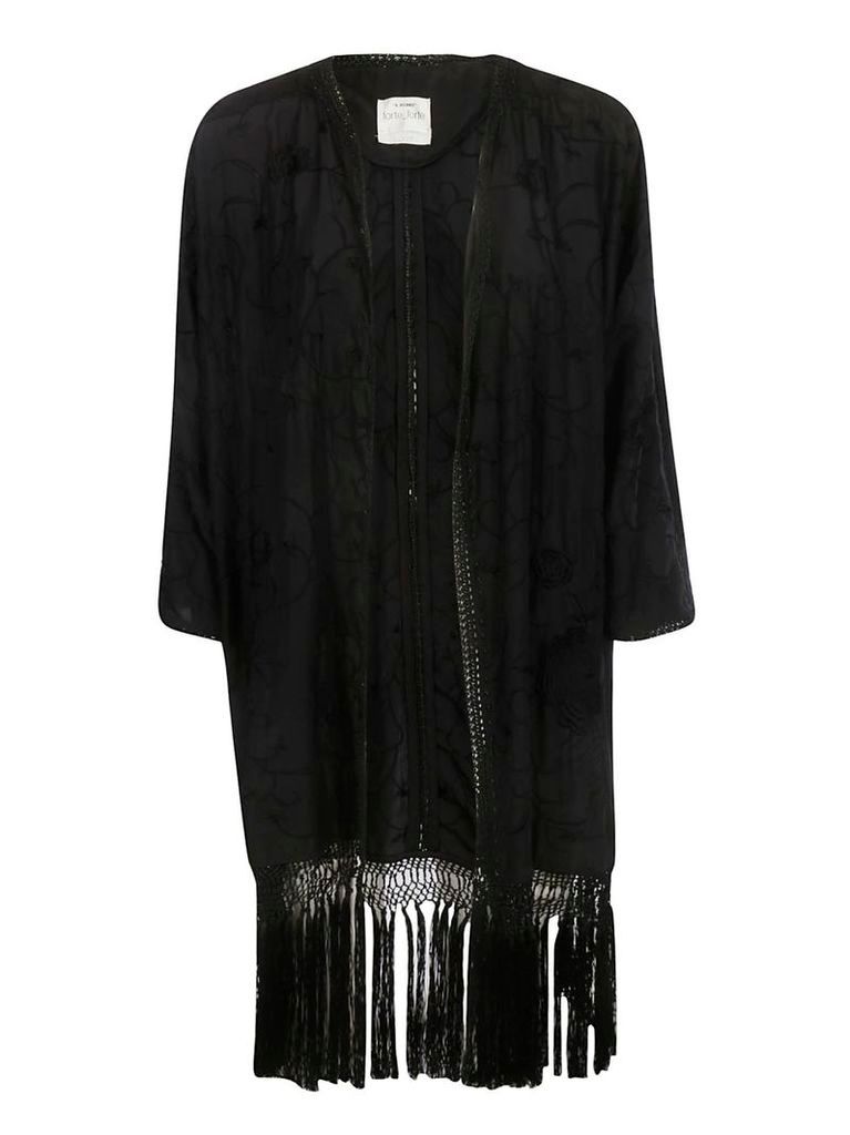 Forte Forte Embroidered Fringed Cardigan