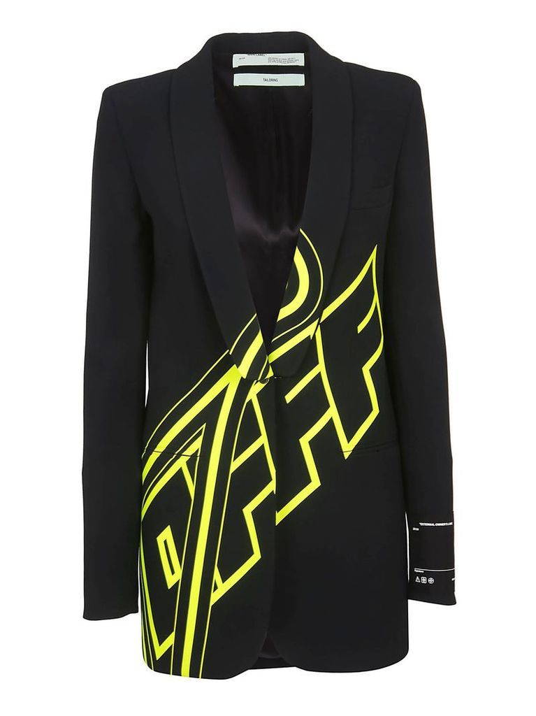 Off-White Logo-print Relaxed-fit Blazer