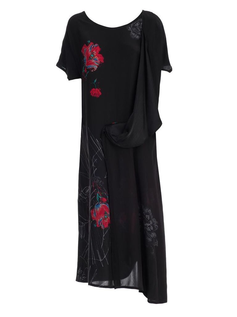 Yohji Yamamoto Deconstructed Floral Dress