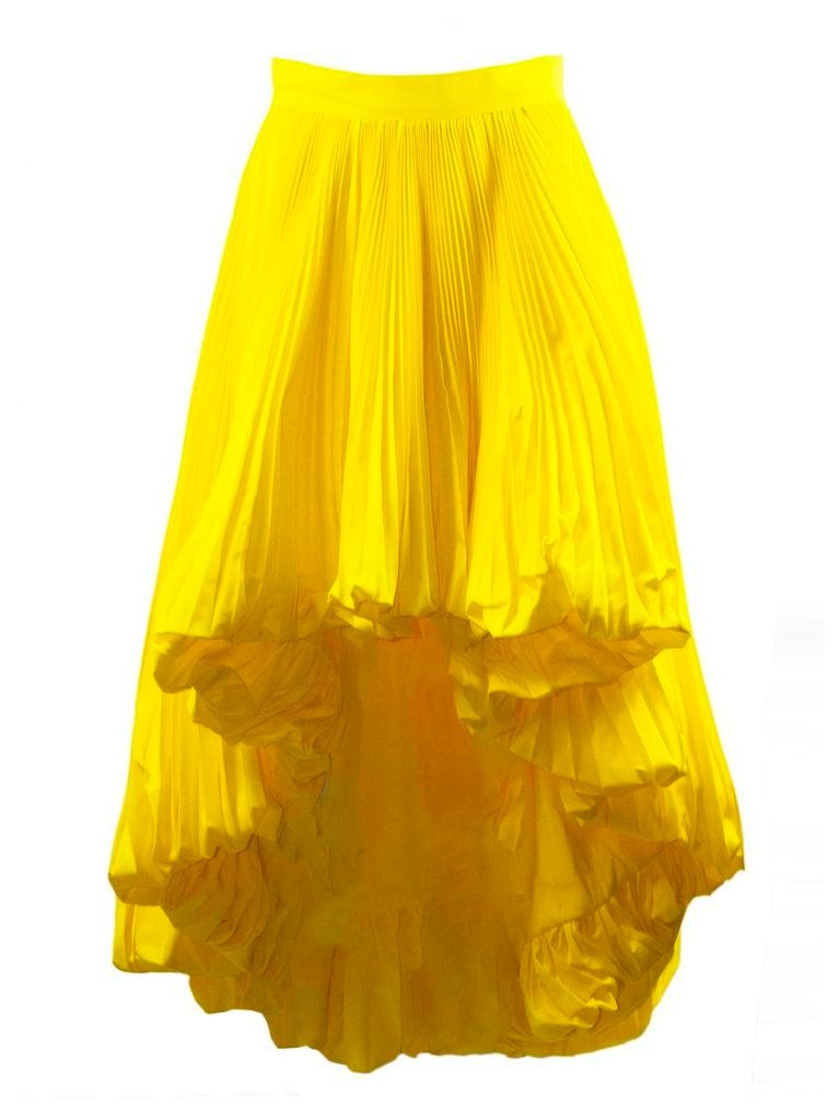 Alexandre Vauthier Yellow Full Pleated Skirt