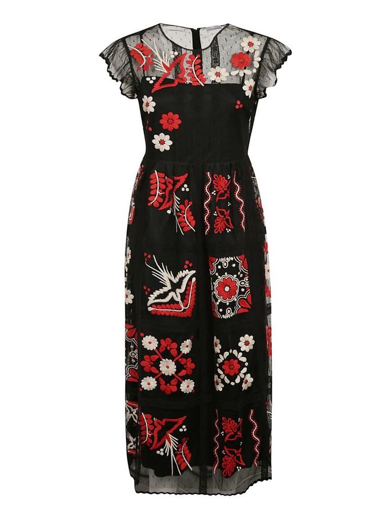 RED Valentino Embroidered Detail Dress