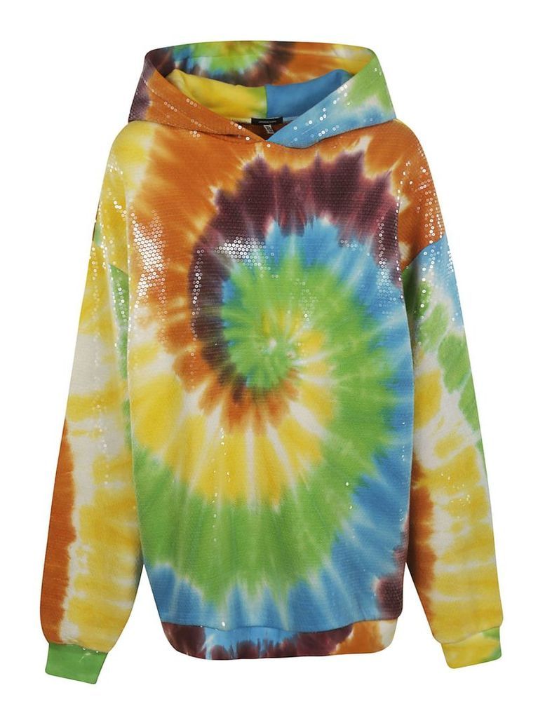 R13 Tie Dye Sequin Embellished Hoodie