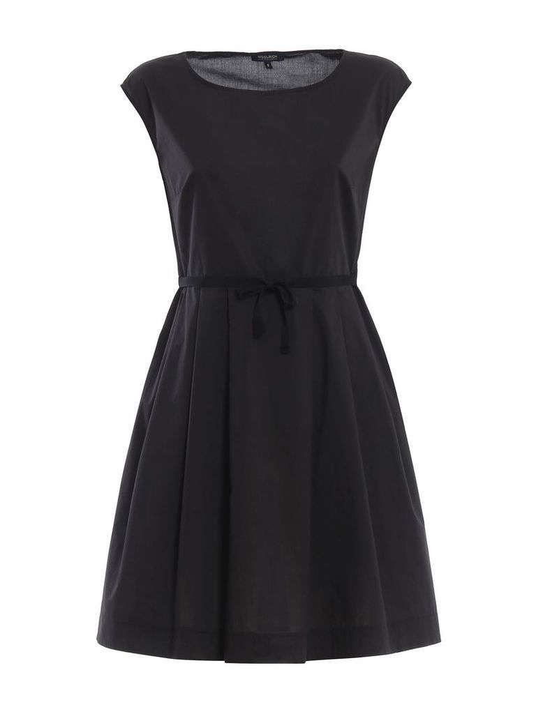 Woolrich Black Cotton Poplin A-line Dress