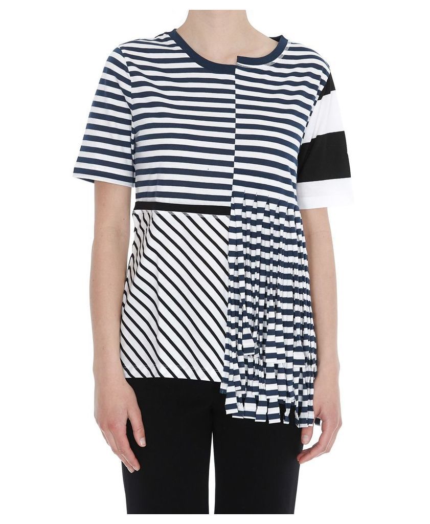 Loewe Asymmetric Striped T-shirt With Fringes
