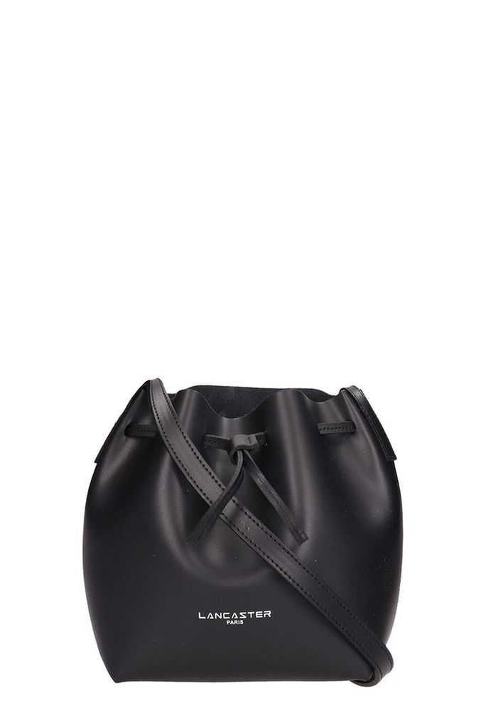 Lancaster Paris Black Leather Mini Bucket Bag
