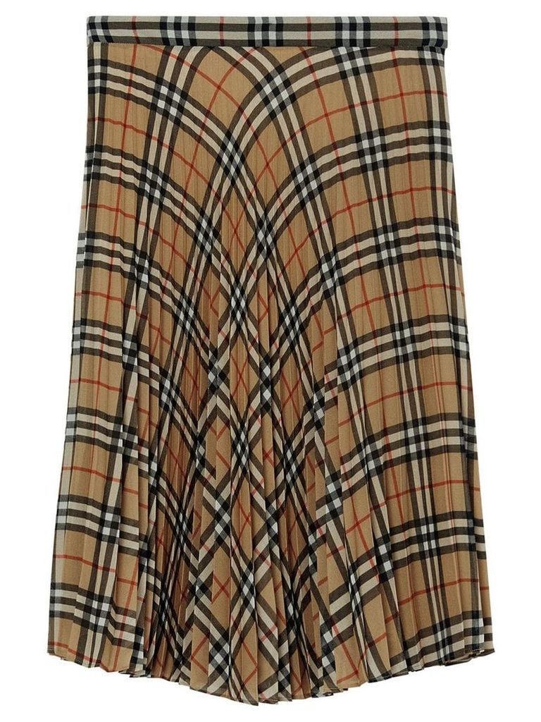 Burberry Vintage Check Pleated Skirt