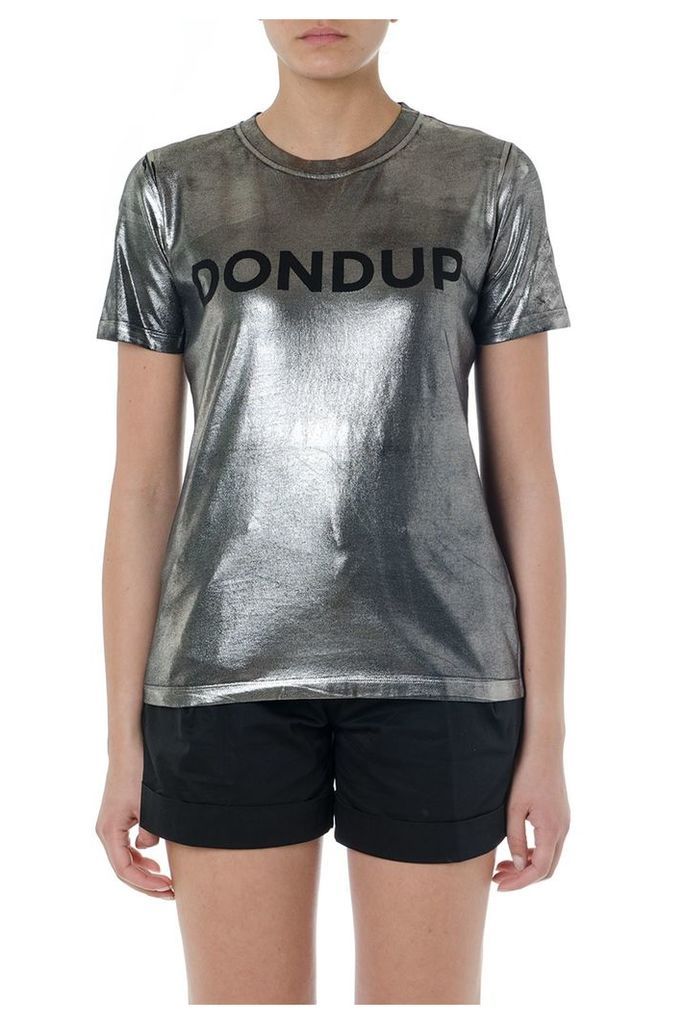Dondup Black & Grey Elastic Cotton Ogo T-shirt