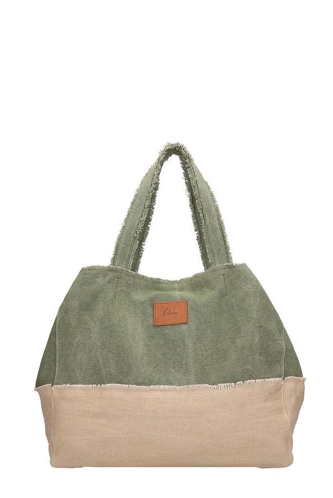 Castañer Green Canvas Bag