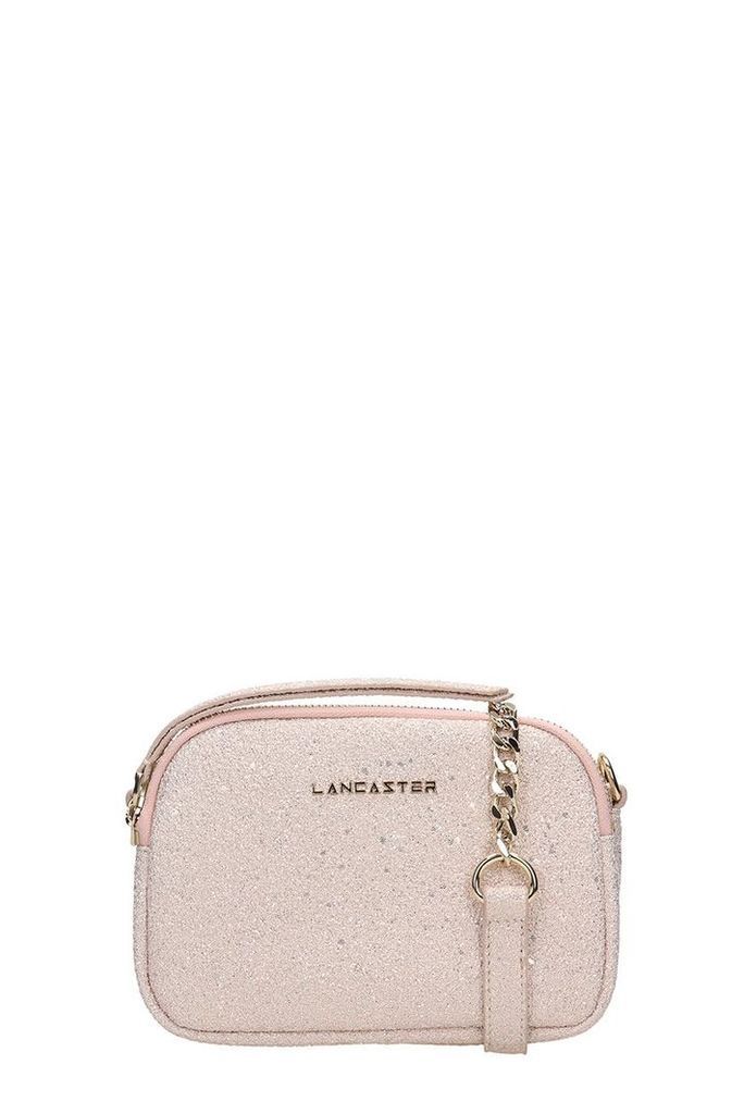 Lancaster Paris Pink Glitter Mini Crossbody Bag