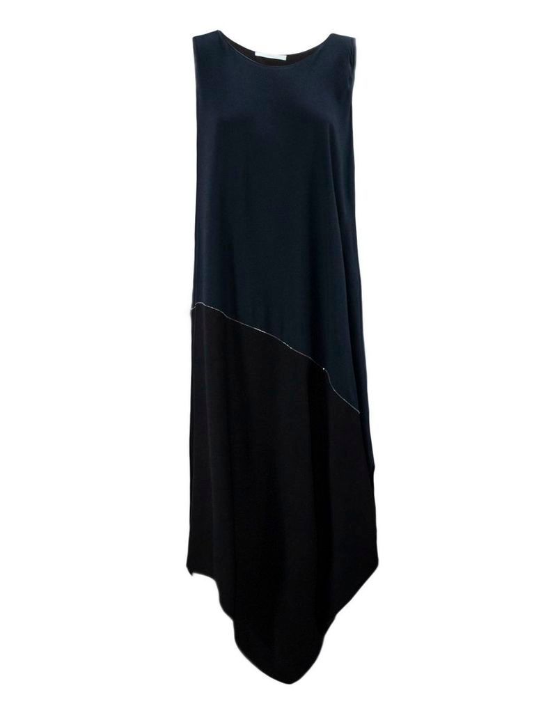 Fabiana Filippi Blue And Black Silk Dress