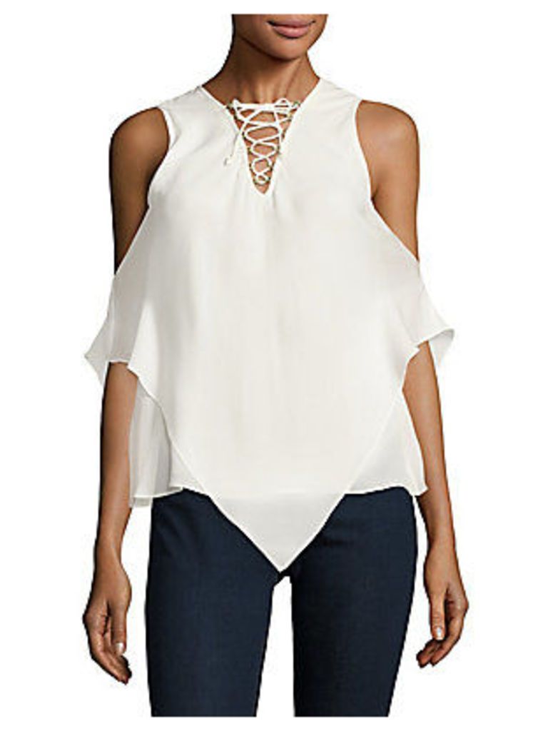 Han Lace-Up Silk Top