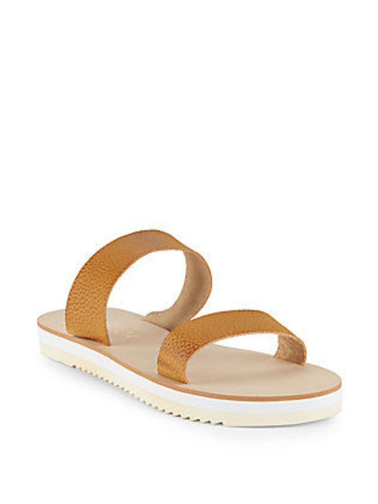 Jina Leather Open-Toe Slip-On Sandals