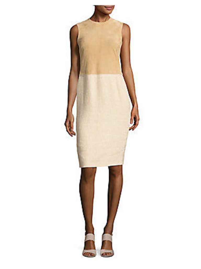 Linen-Blend Sleeveless Dress