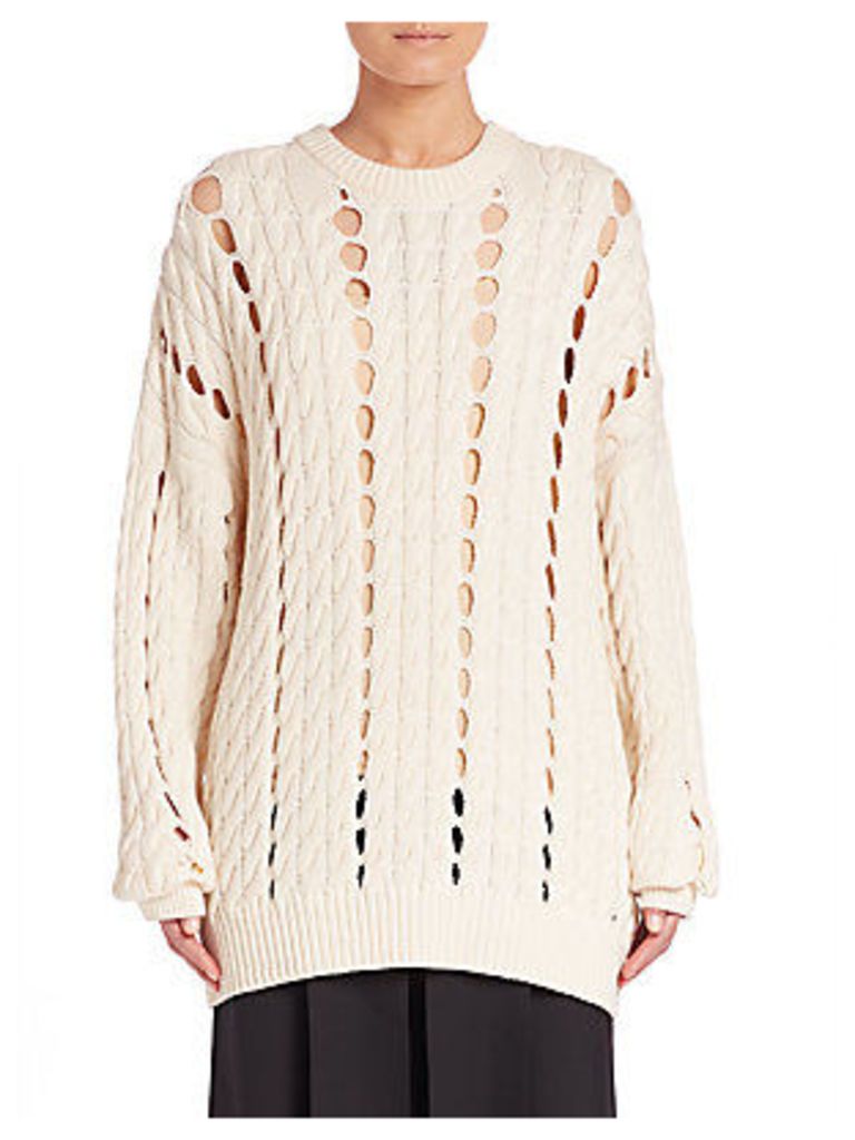 Cable-Knit Cotton Pullover