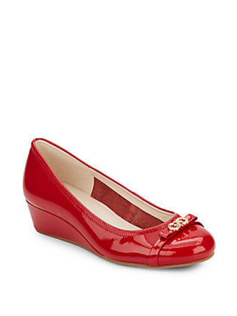 Elsie Patent Leather Wedges