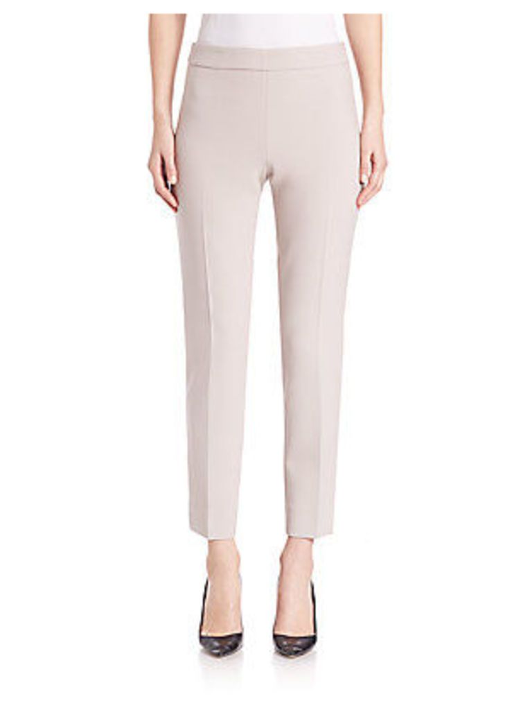 Solid Stretch Cropped Pants