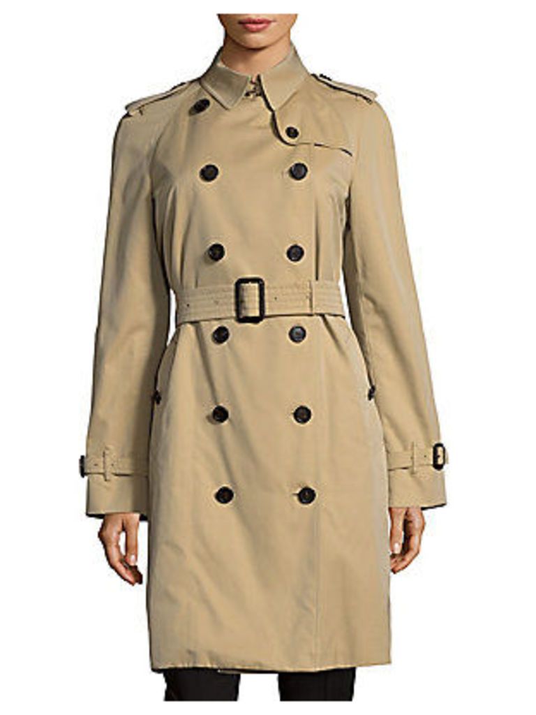 Back Overlay Cotton Long Double-Breasted Coat