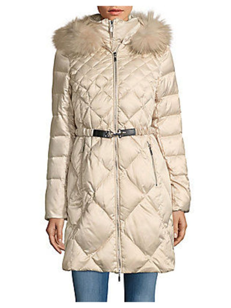 Fur-Trimmed Quilted Zip-Front Parka