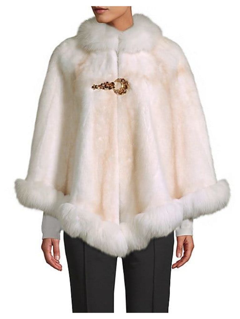 Made for Generations™ Natural Mink & Fox Fur Cape