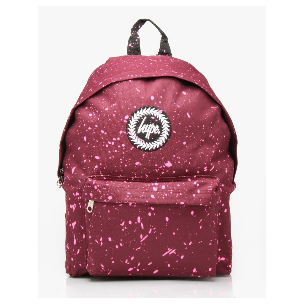 Hype Speckle Backpack - Burgundy/Pink (One Size Only)