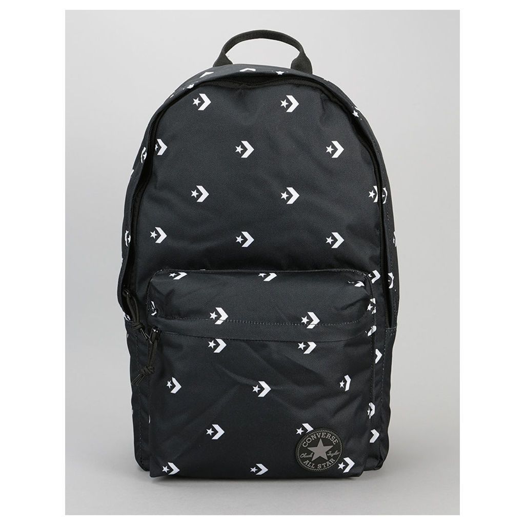 Converse Core Poly Backpack - Star Chevron Repeat Black (One Size Only)