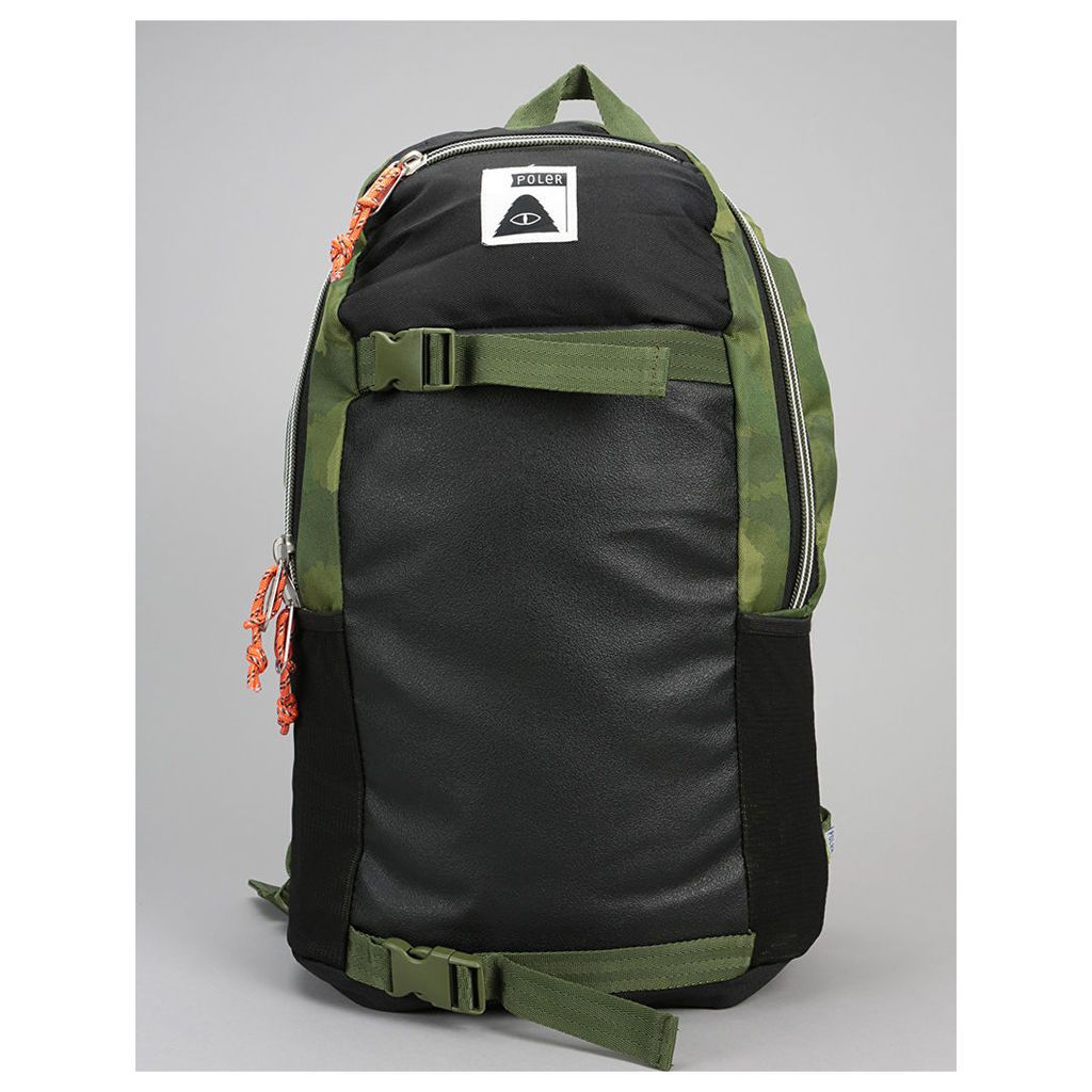 Poler Transport Backpack - Green Furry Camo (One Size Only)