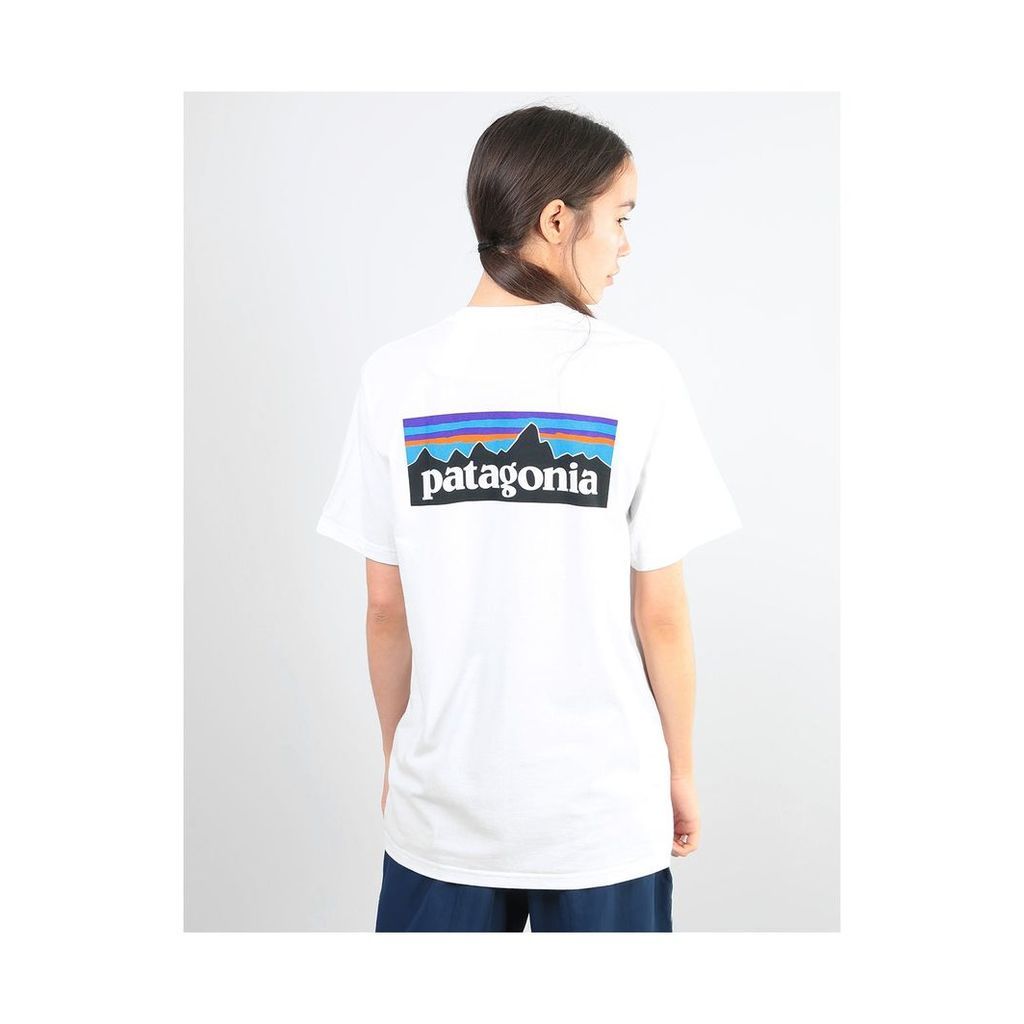Patagonia Womens P-6 Logo Oversized T-Shirt - White (L)