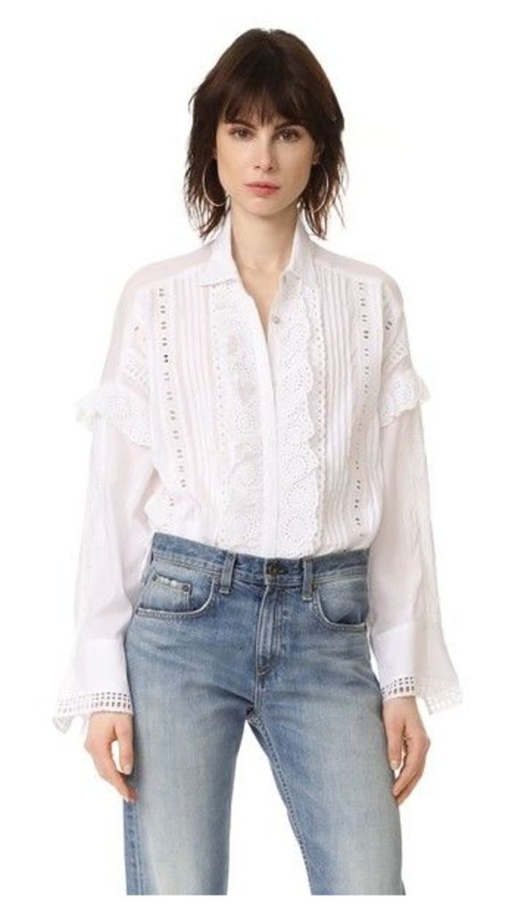 The Kooples Ruffle Front Blouse