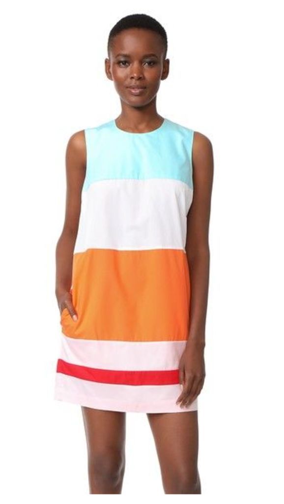 MDS Stripes Colorblock Shift Dress