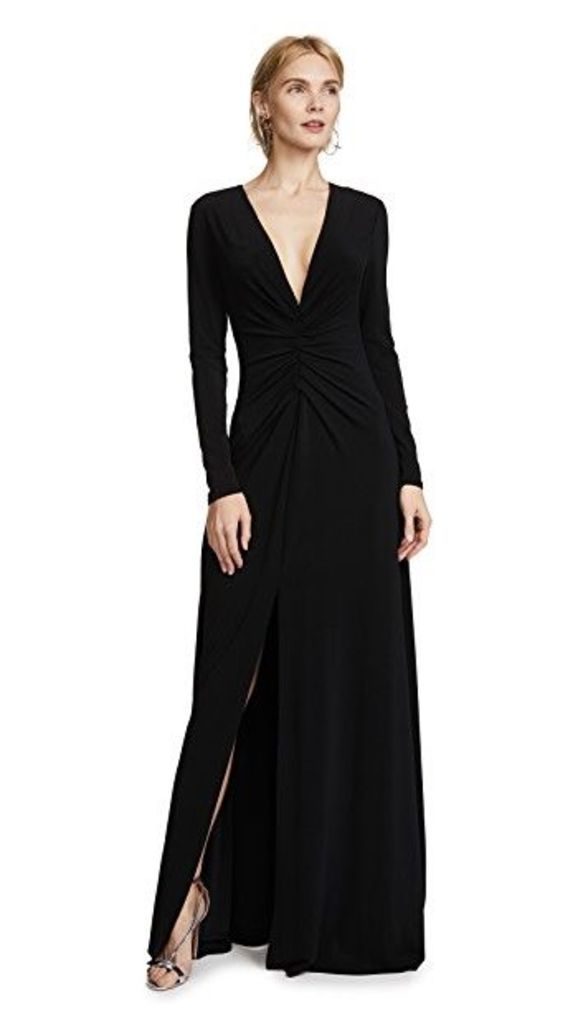 HALSTON Ruched Gown