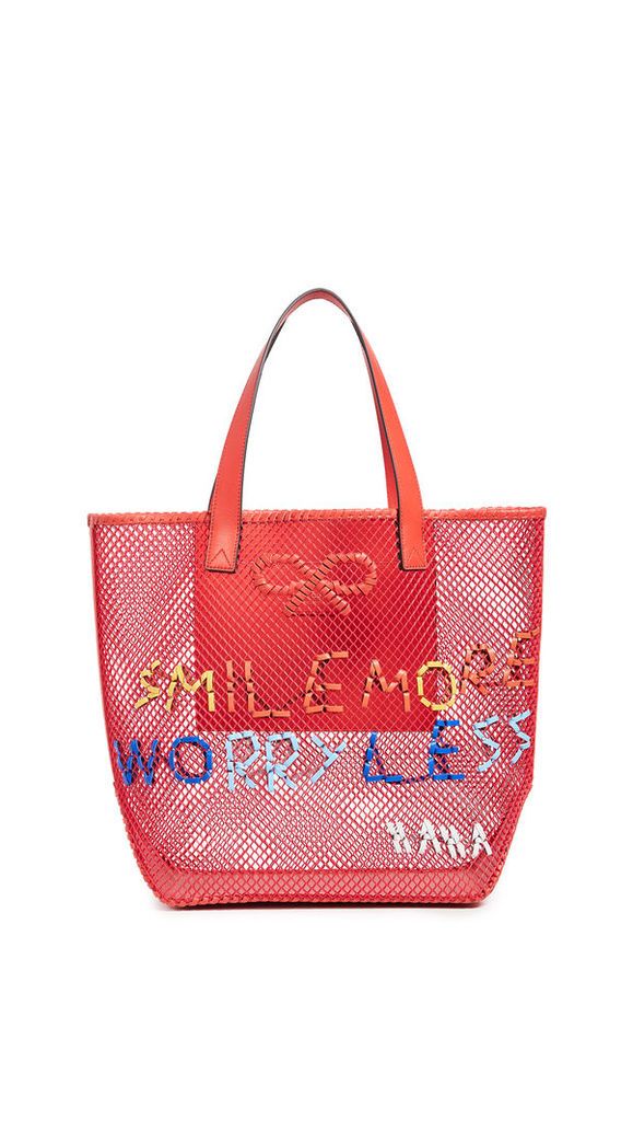 Anya Hindmarch Smile More Woven Tote