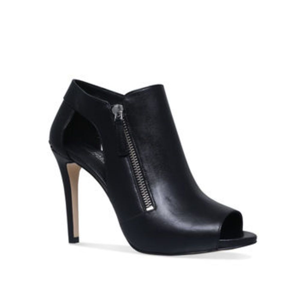 Michael Michael Kors Clara Open Toe Bootie - Black Mid Heel Shoe Boots