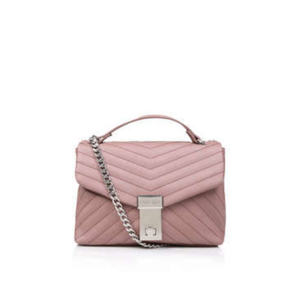 Carvela Celina Quilt Cross Body - Pale Pink Quilted Cross Body Bag