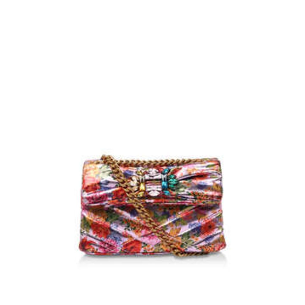 Kurt Geiger London Fabric Mini Mayfair - Floral Embellished Mini Shoulder Bag