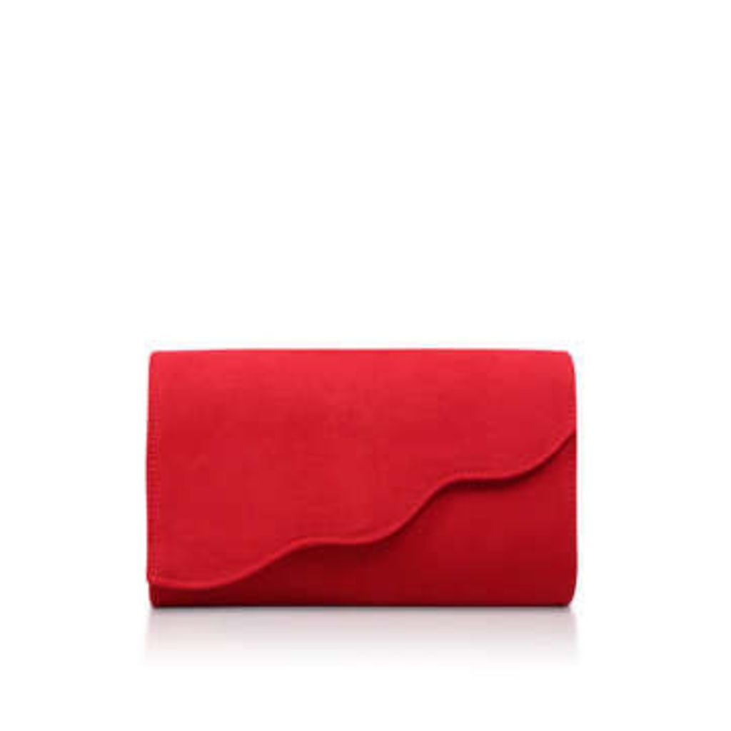 Miss KG Holly - Red Suedette Clutch Bag