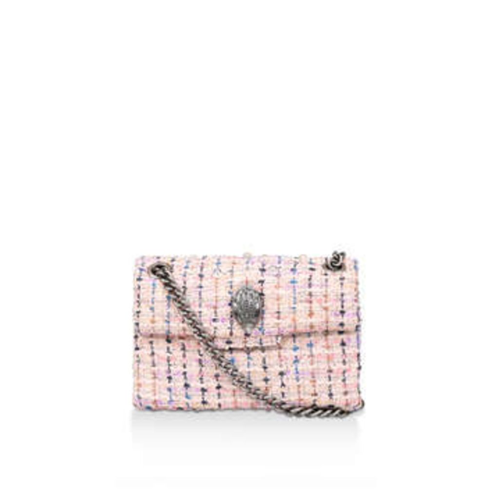 Kurt Geiger London Tweed Mini Kensington X - Pink Tweed Mini Shoulder Bag